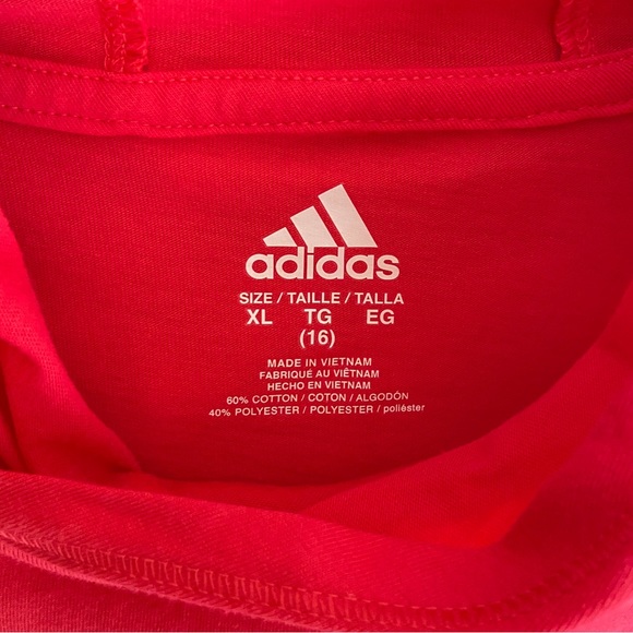 Adidas Girl’s Long Sleeve Hoodie NWT Size 16! Bright Pink, Lightweight N… - Picture 4 of 4